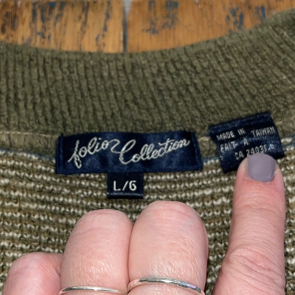 📍 Vintage Grandpa Sweater Vest – Folio Collection – Size L - Picture 2 of 8